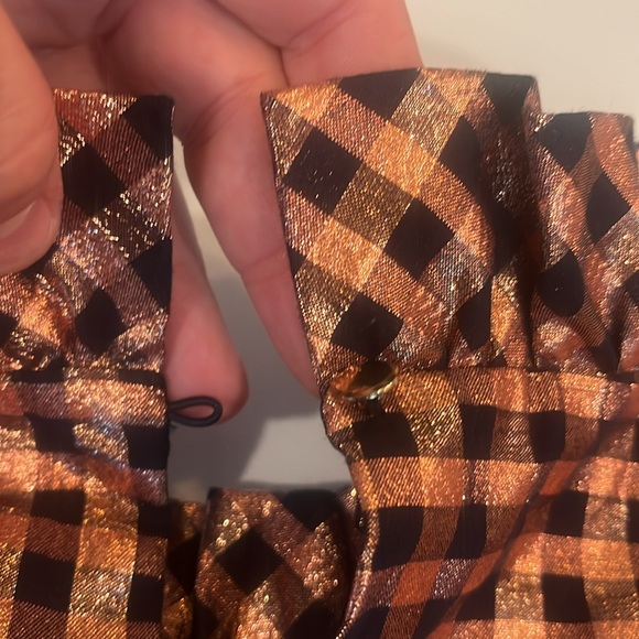 J.Crew metallic checkered top sz S - Picture 6 of 8
